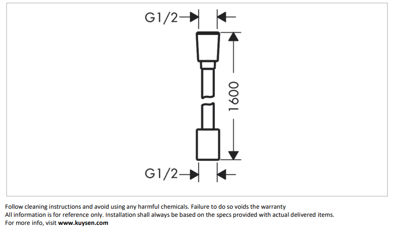 Hansgrohe DesignFlex textile hose 1.60m 28260.000