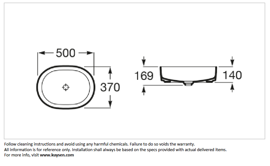 Roca INSPIRA ROUND countertop basin without overflow A327520000
