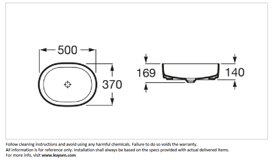 Roca INSPIRA ROUND countertop basin without overflow A327520640