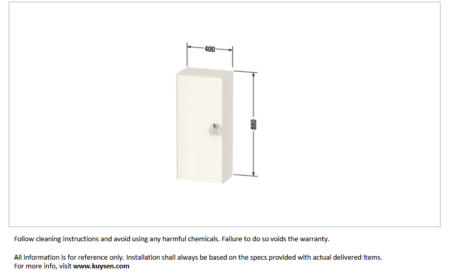 Duravit White Tulip cabinet 400x240 nordic white WT1323L.3939