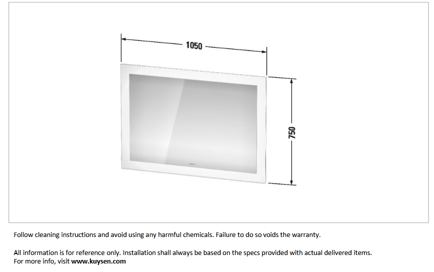 Duravit White Tulip lighted mirror sensor WT70520.0000