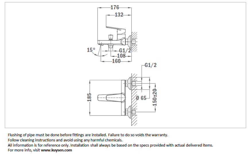 Teka Manacor exposed bath/shower mixer with handshower set 84.122.1200