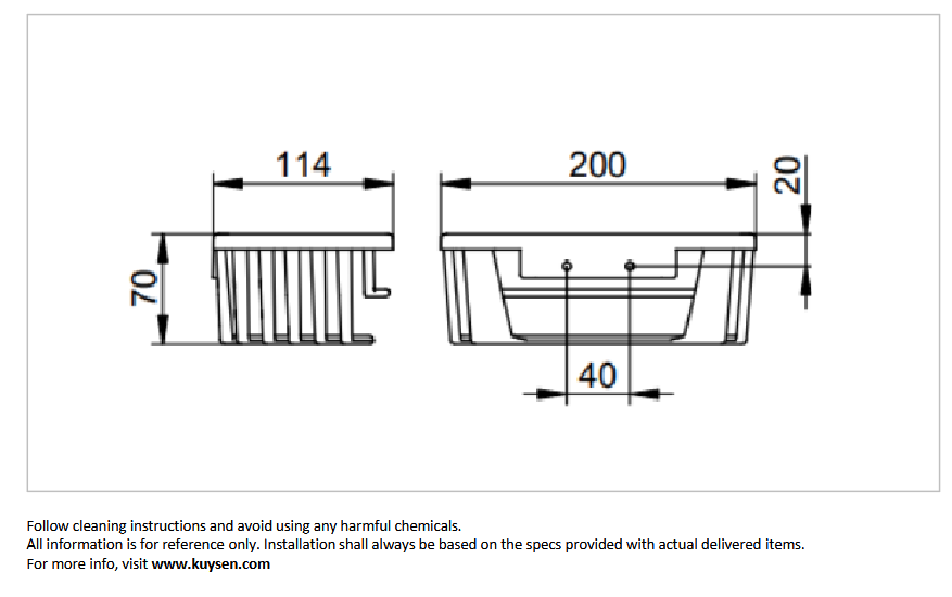Keuco Moll sponge basket removable 24942 010100