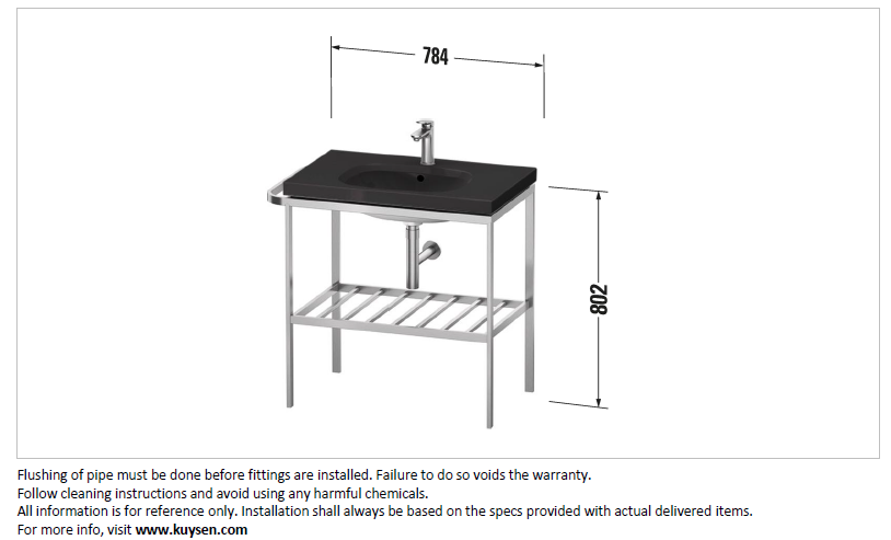 Duravit AURENA Metal Console, Left towel rail AU4582.07.0700000 + 238780.AF00