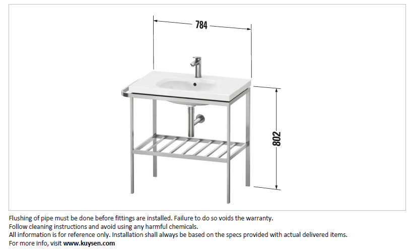 Duravit AURENA Metal Console, Left towel rail AU4582.07.0700000 + 238780.AA00