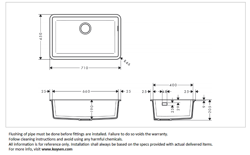Hansgrohe SilicaTec Granite Sink 1 Bowl undermount sink 660 43432.380