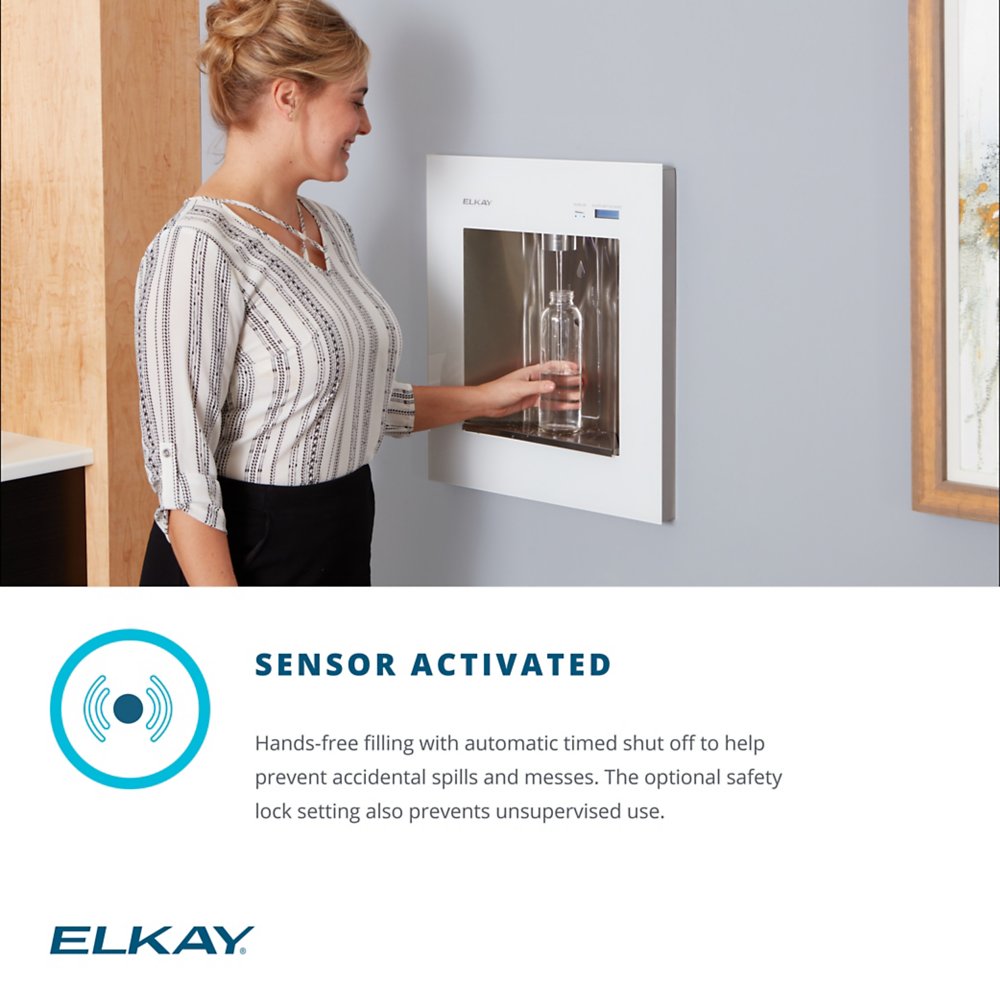 Elkay ezH2O Liv® Pro In-wall Commercial Filtered Water Dispenser Non-refrig 220-240V Aspen White (Send us a message for price))