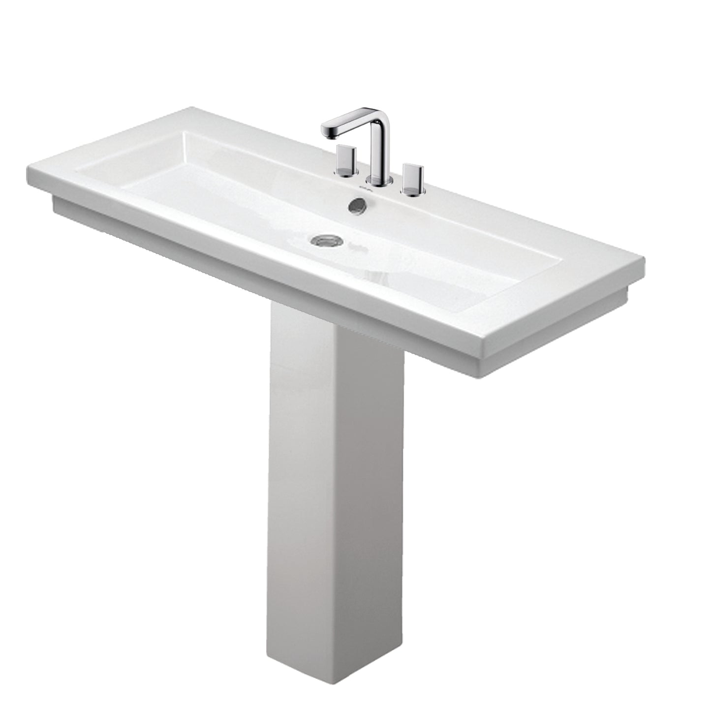 Duravit 2nd Floor Washbasin 3 tap hole with Pedestal 049112.00301 + 086319.0000