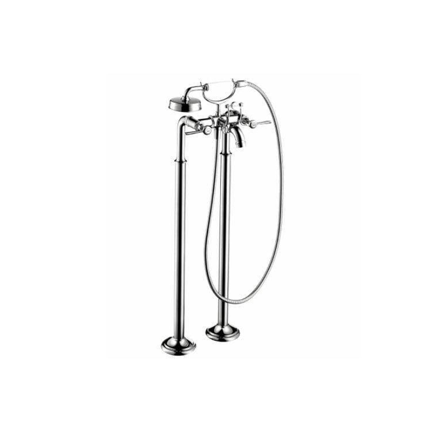 Axor Montreux 2-handle Floor Standing Bathtub Mixer with Handshower 16553.000 + 16549.180