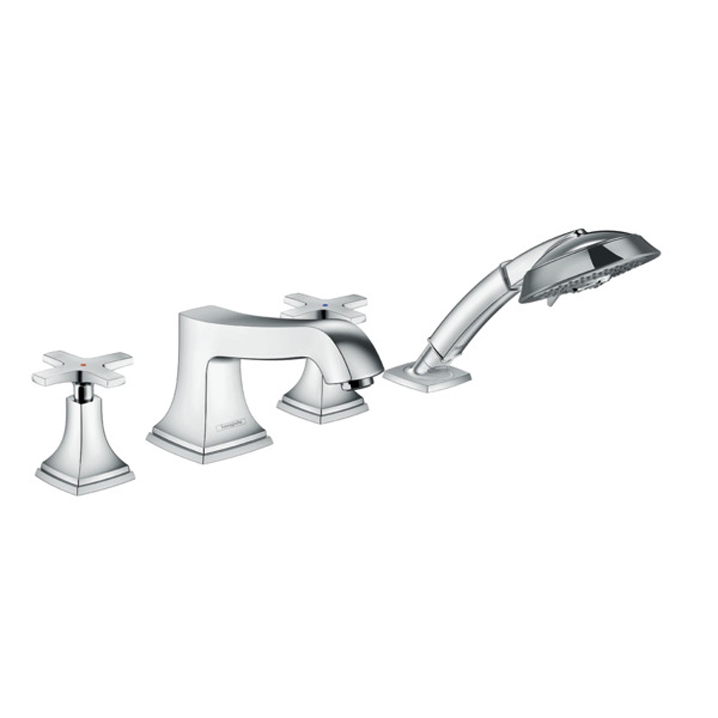 Hansgrohe Metropol Classic 4Hole rim mounted tub mixer (cross) 31449.000