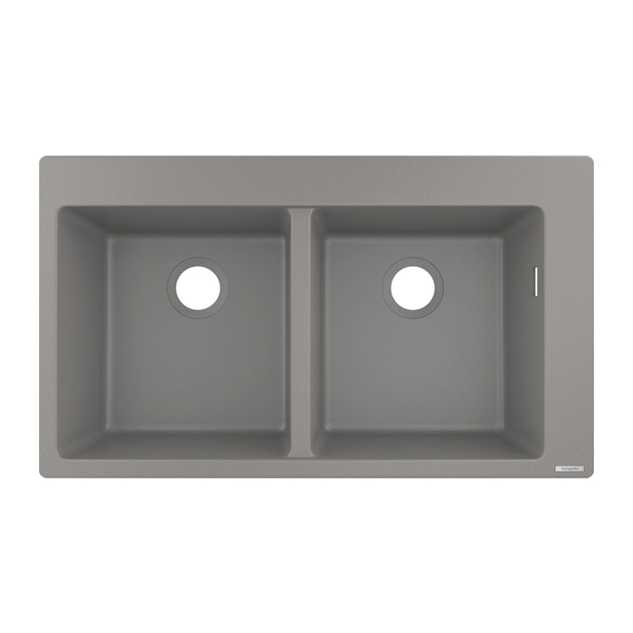 Hansgrohe SilicaTec Granite Sink 2 Bowls built-in sink 370/370 43316.380