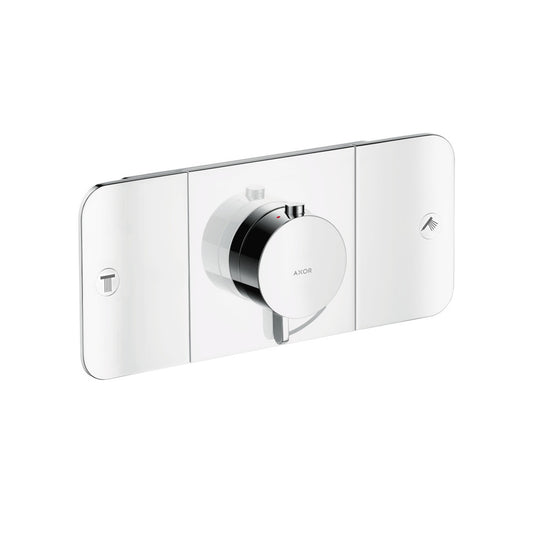 Axor ONE Finish set of thermostat module for 2 outlets, Chrome 45712.000