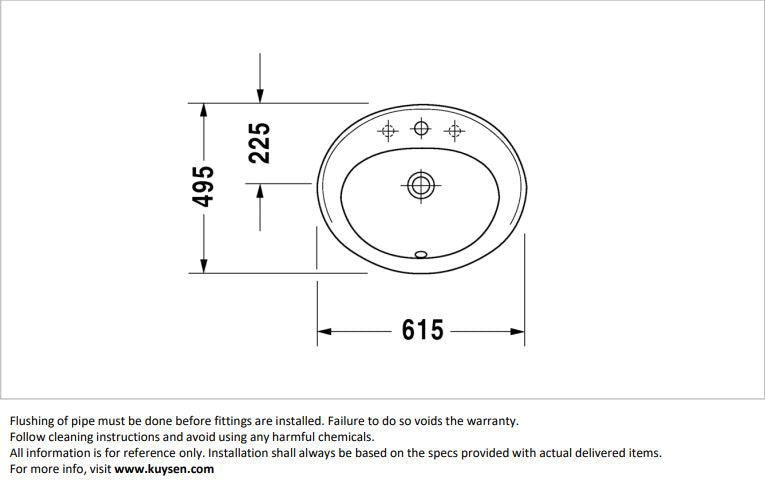 Duravit Duraplus Countertop Washbasin 047262.0000.