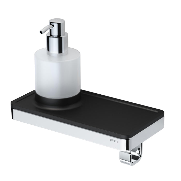 Geesa Frame Shelf with Soap Dispenser & Hook 8816-0206