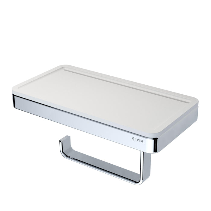 Geesa Frame Roll Holder with Shelf 8824-02