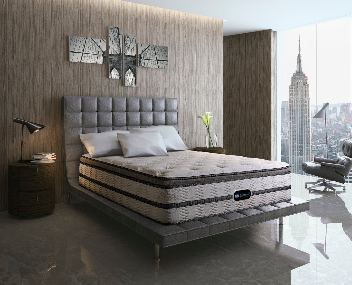 Simmons Beautyrest Glamour Eastern King 198 x 203 x 30.5cm GLA93SPNF0JE