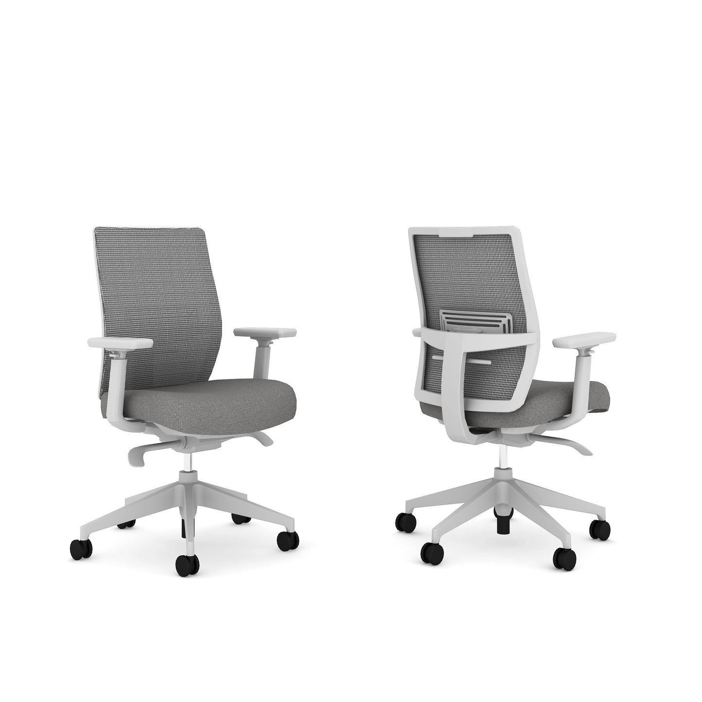 Haworth Aloha Active Task Office Chair Nickel Zebra/Stone SECMTM7-MT004/0C029