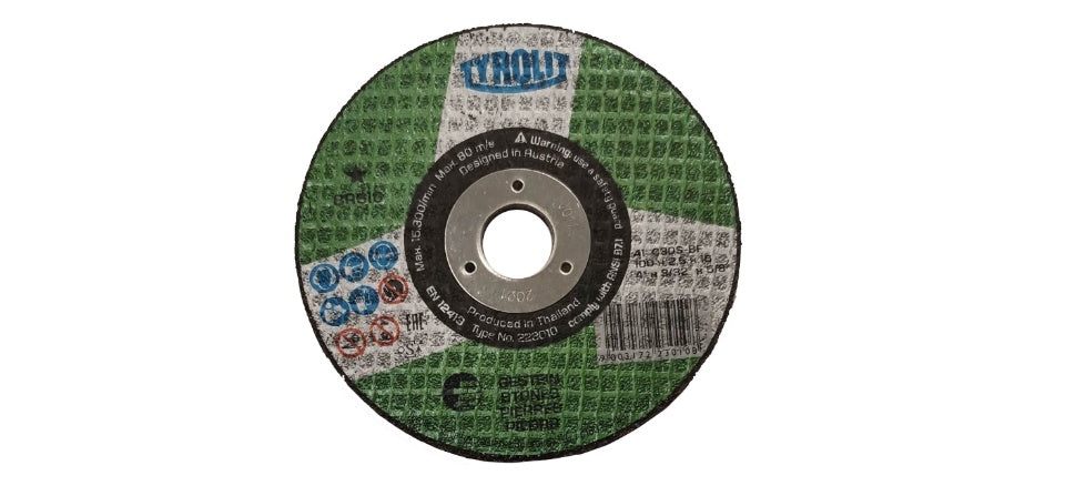 TYROLIT - TN. 223.010 - BASIC 1 STAR - STRAIGHT CUT-OFF WHEEL 4" FOR STONE