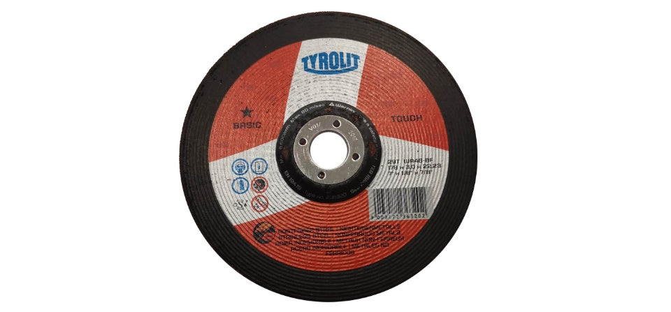TYROLIT - TN. 236.320 - BASIC 1 STAR- SEMI-FLEXIBLE GRINDING WHEEL 7" FOR ALUMINUM/INOX