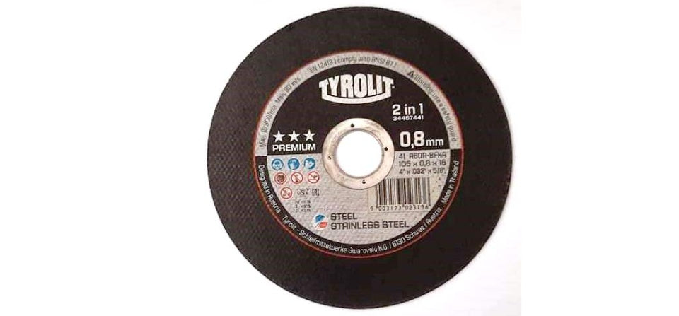 TYROLIT - TN. 3446.7441 - PREMIUM 3 STAR - ULTRATHIN CUT-OFF WHEEL 4" FOR 2 in 1