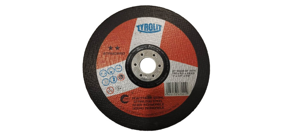 TYROLIT - TN. 367.551 - STANDARD 2 STAR - DEPRESSED CENTER GRINDING WHEEL 7" FOR INOX
