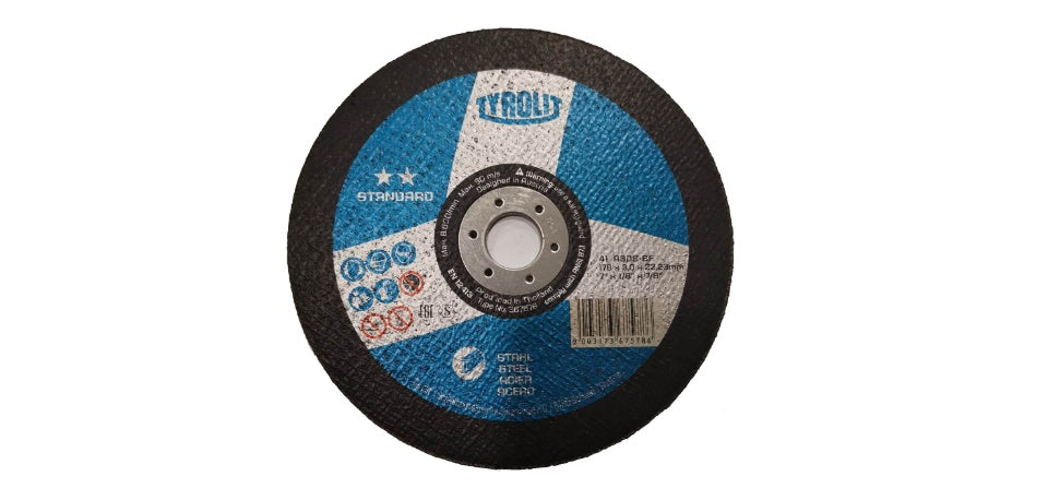TYROLIT - TN. 367.578 - STANDARD 2 STAR - STRAIGHT CUT-OFF WHEEL 7" FOR STEEL