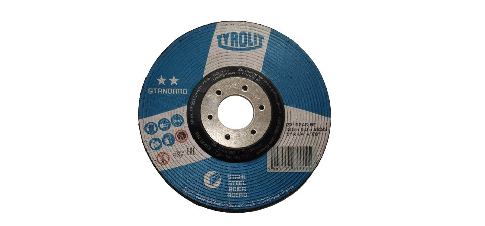 TYROLIT - TN. 367.771 - STANDARD 2 STAR - DEPRESSED CENTER GRINDING WHEEL 5" FOR STEEL