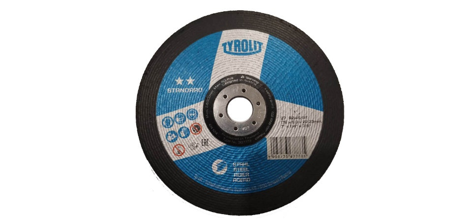 TYROLIT - TN. 367.773 - STANDARD 2 STAR - DEPRESSED CENTER GRINDING 7" FOR STEEL