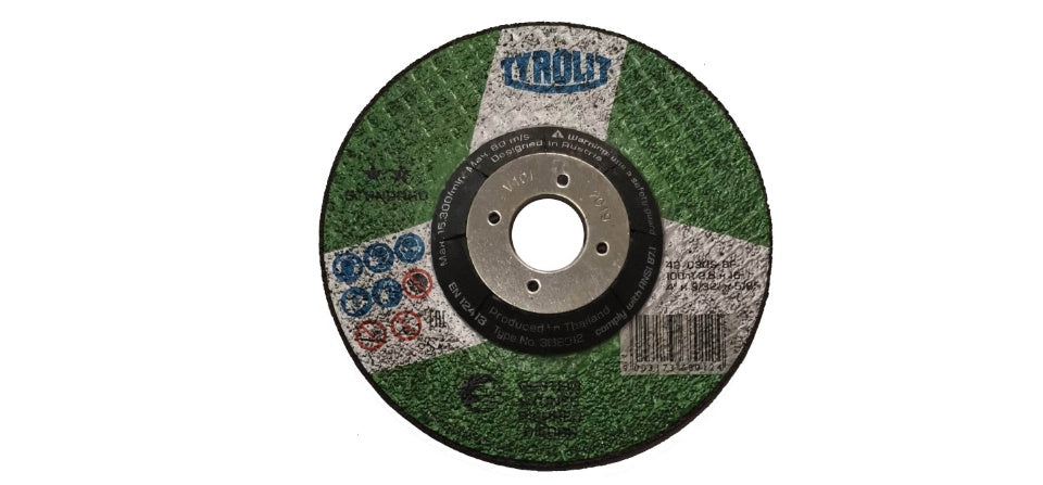 TYROLIT - TN. 368.012 - STANDARD 2 STAR - STRAIGHT CUT-OFF WHEEL 4" FOR STONE