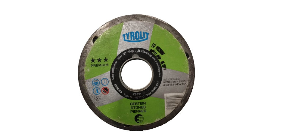 TYROLIT - TN. 457.070- PREMIUM 3 STAR - CUP WHEEL 4" FOR STONE