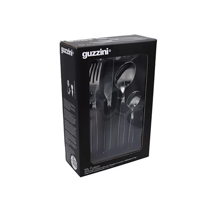 Guzzini My Fusion 24-pc cutlery set black
