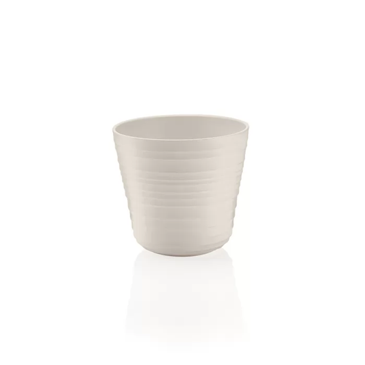 Guzzini Tierra single plant pot holder 12.8x12 cm milk white