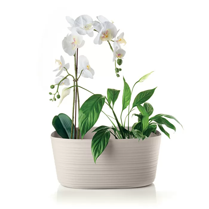 Guzzini Tierra plant pot holder 15.4x29.2 cm milk white