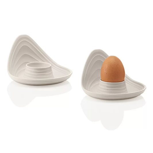 Guzzini Tierra set of 2 egg cups milk white