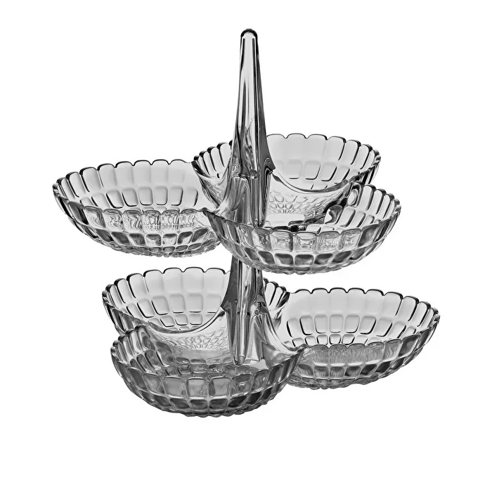 Guzzini Tiffany set of 2 hors d'oeuvres dish sky grey