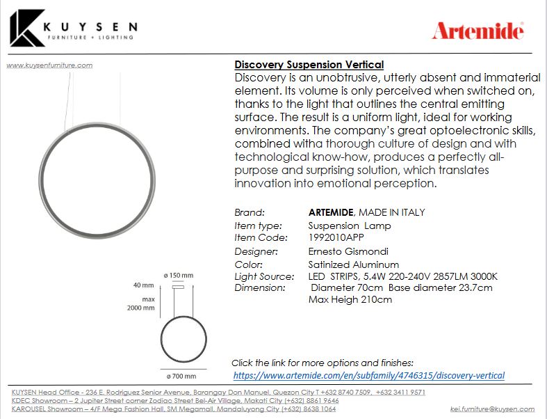 Artemide Discovery Vertical