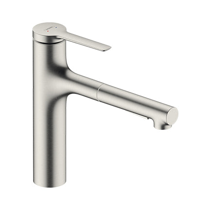 Hansgrohe Zesis M33 sink mixer 160 2jet stl op Stainless Steel 74804.800