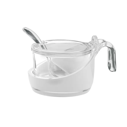 Guzzini Grace sugar bowl with spoon clear