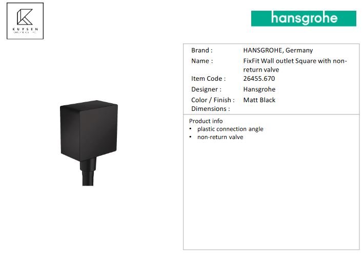Hansgrohe Fixfit square 26455.670