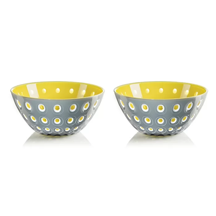 Guzzini Le Murrine set of 2 bowls grey/yellow