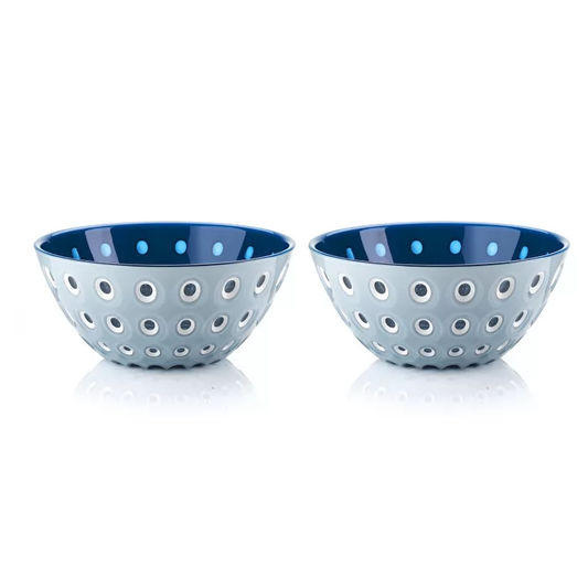 Guzzini Le Murrine set of 2 bowls light blu/wht/blu