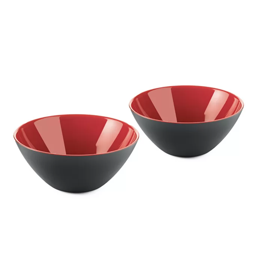 Guzzini My Fusion set of 2 bowls Ø12 black/red