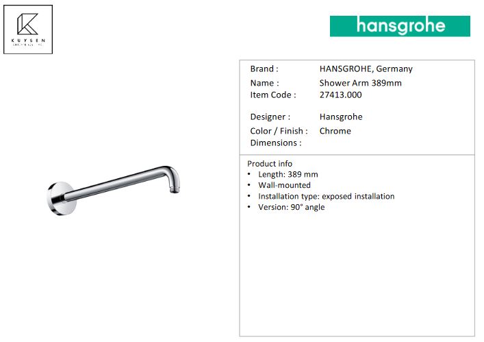 Hansgrohe  shower arm 27413.000