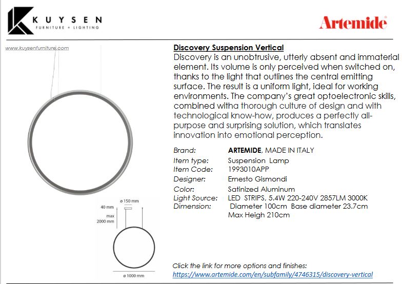 Artemide Discovery Vertical