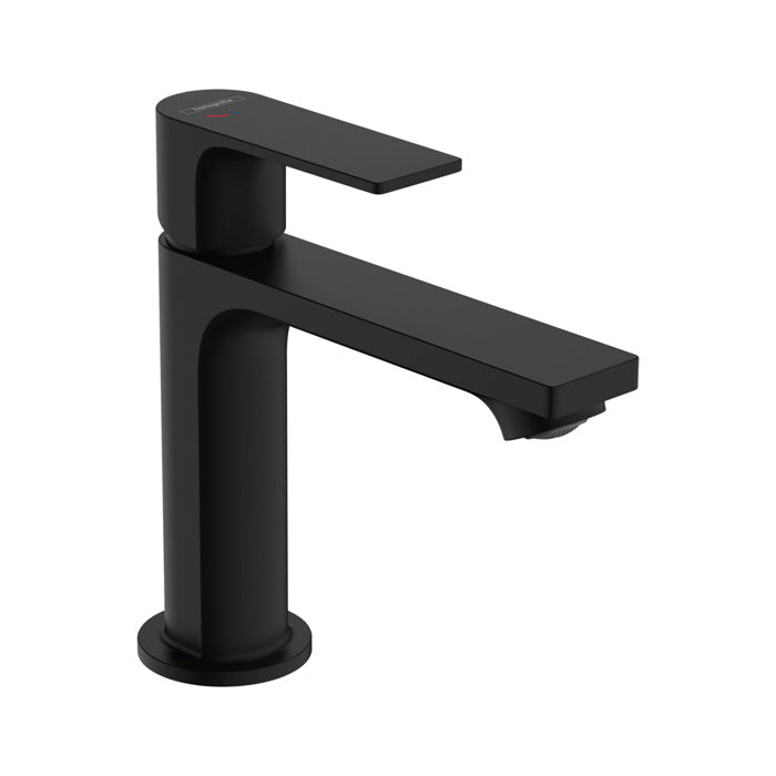 Hansgrohe Rebris E Basin mixer 110 CoolStart with pop up waste set Matt Black 72559.670