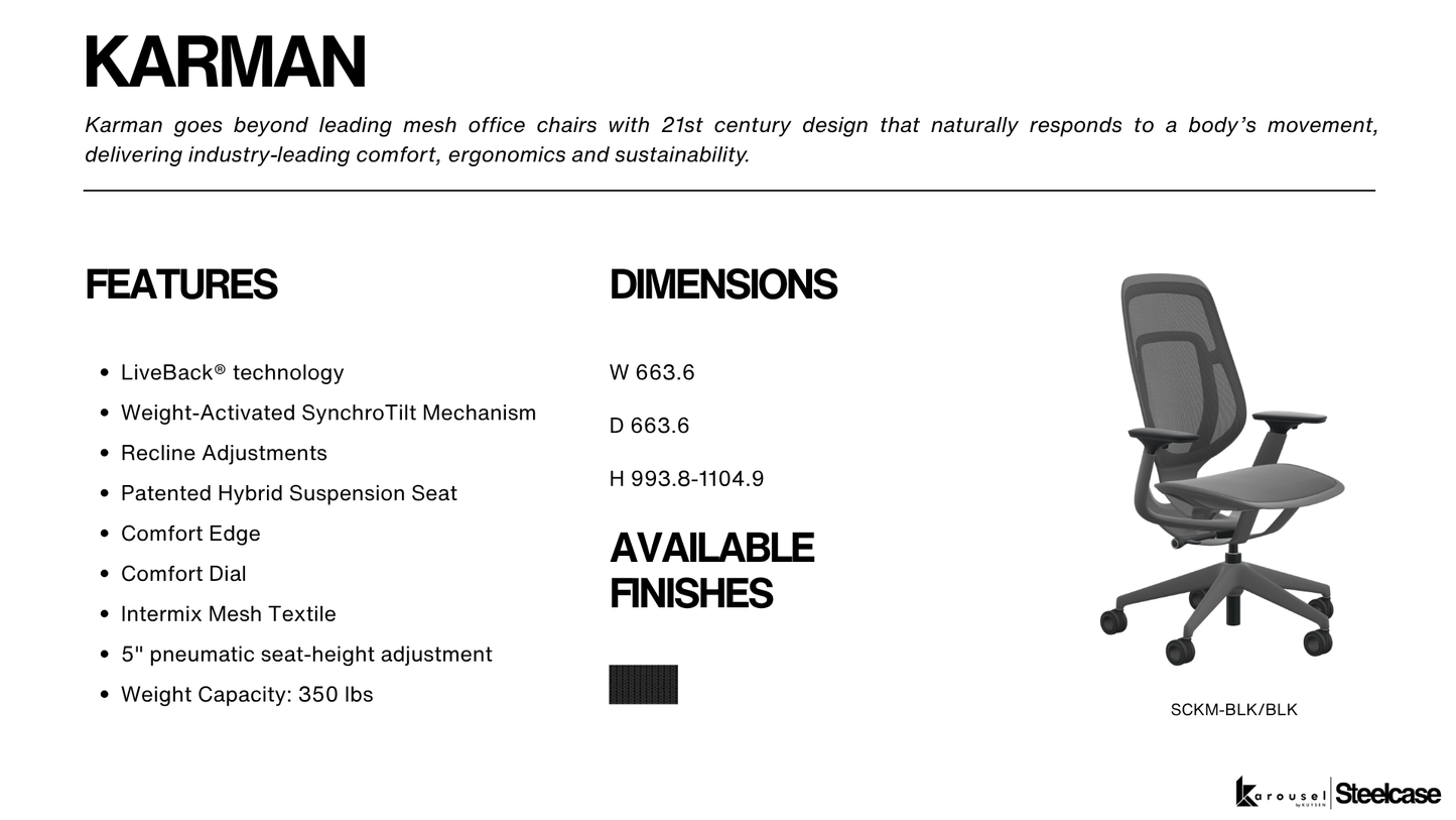 Steelcase KARMAN black/black SCKM-BLK/BLK