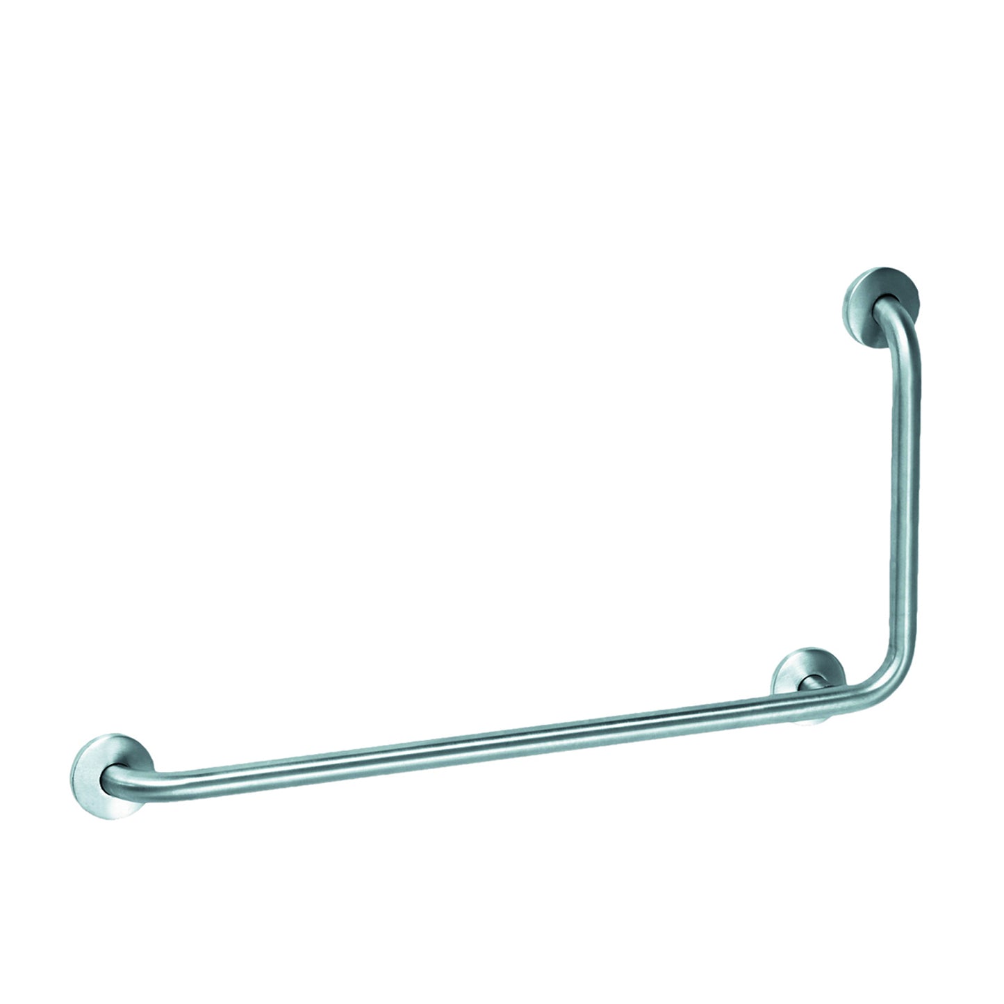 Mediclinics angled bar LH 866x457mm satin BAD090CS