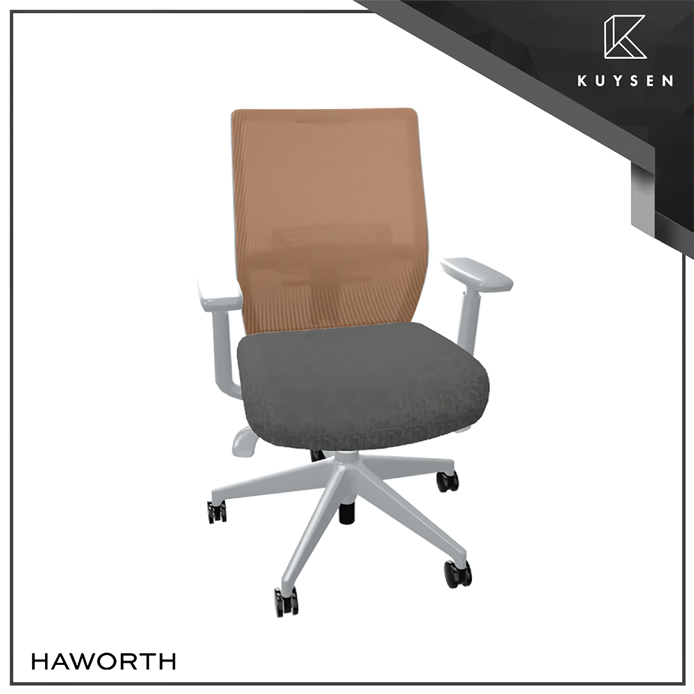 Haworth Aloha Active Task Office Chair Orange Checker/Lexington Grey SECMTM7-MT005/MR003