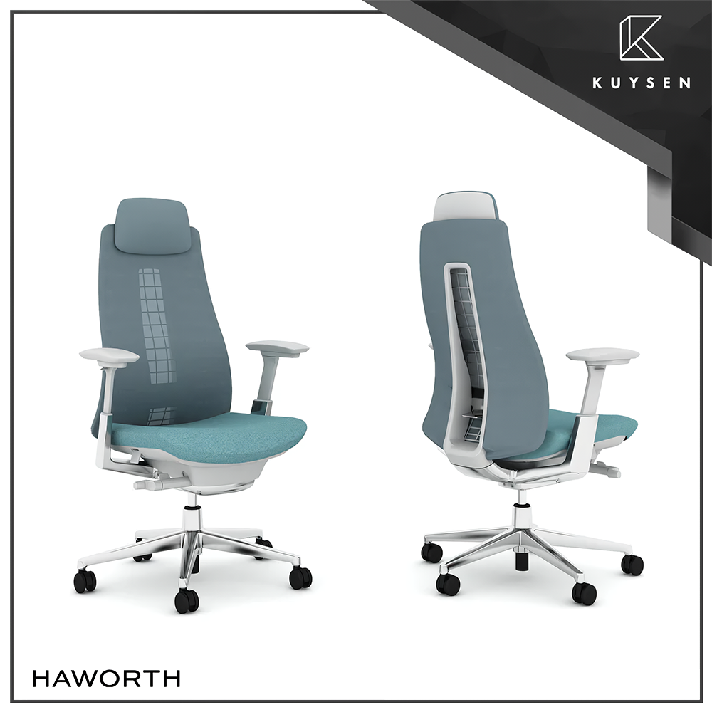 Haworth Fern Executive Office Chair Cornflower/Bubble SEFNEM7-CRN/BUB