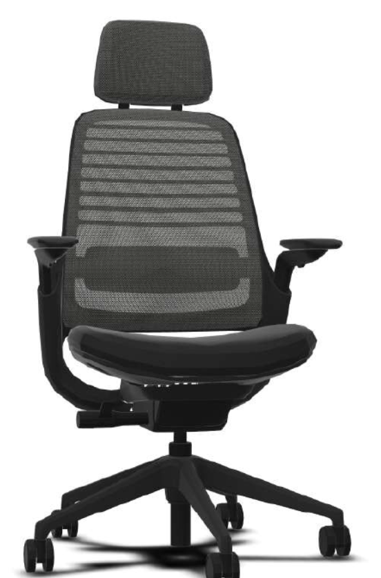 Steelcase SERIES1 with headrest 3Dknit ebony/black KSS13DHR-J501/6205